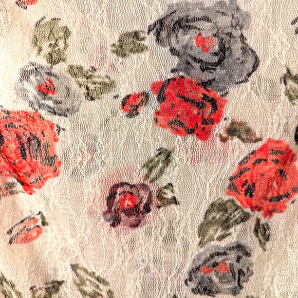 HITP White Floral Lace Flowy Long Top / Dress Women's size Medium - Picture 4 of 7